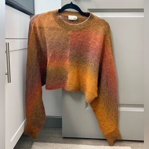 Wilfred Multicolor Crew Neck Cropped Sweater
